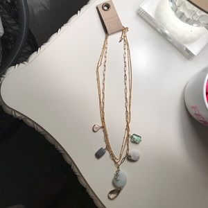 Anthropologie Layered Stone Necklace